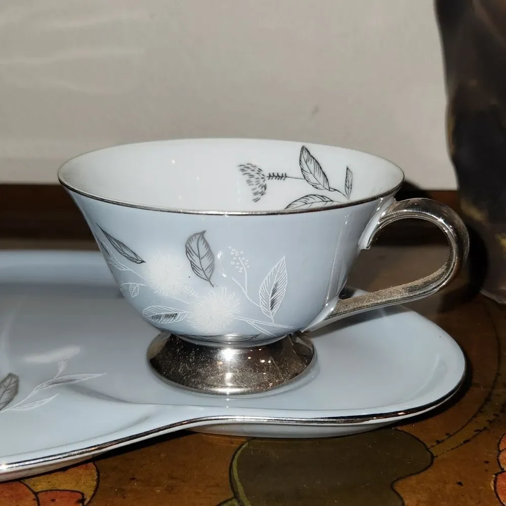 Sapphire by Deville Snack Plate and Footed Cup